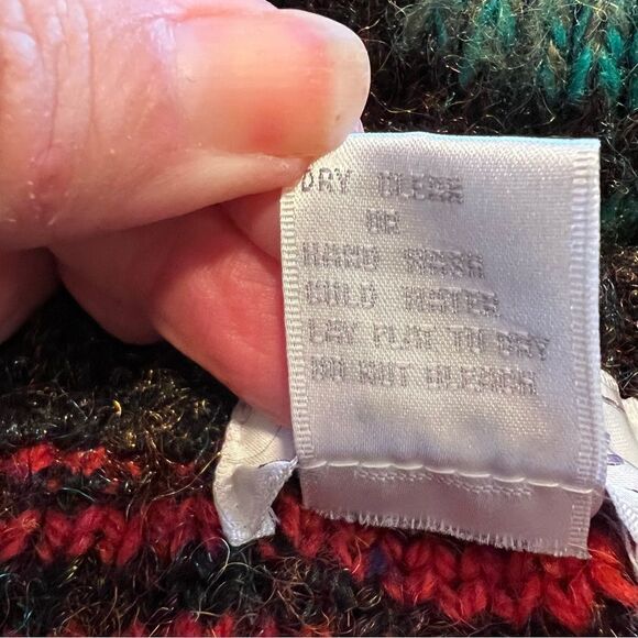 Vintage 90s Fabe Colorful Sweater with Metallic Threads. Sz M. Great Condition! - Picture 8 of 11